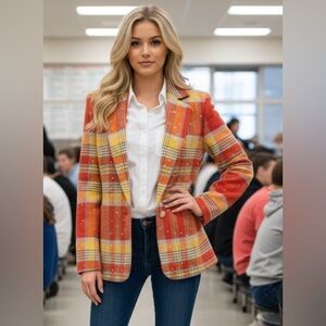 Criscione New York Rhinestone Blazer Jacket Size XS Rare Vintage